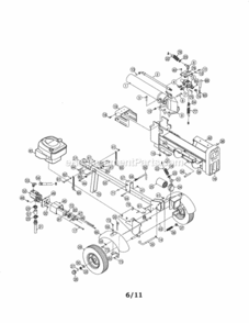 Page A Diagram and Parts List for 247776411  Craftsman Log Splitter