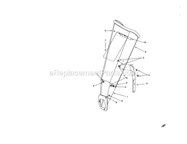 Part Location Diagram of 781-0780-0637 MTD Chute Bracket