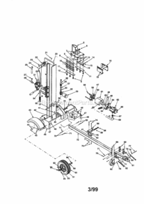 Part Location Diagram of 681-0110-0637 MTD Support Beam Assembly