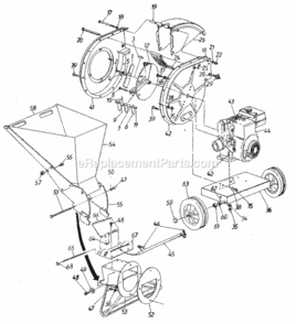 Part Location Diagram of 781-0485 MTD Impeller Ass'y.