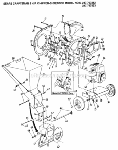 Page A Diagram and Parts List for 247797853  Craftsman Chipper Shredder