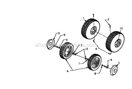 Part Location Diagram of 634-0118 Craftsman Wheel Assembly