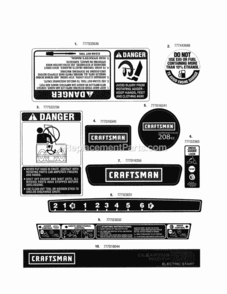 Page D Diagram and Parts List for 247881730  Craftsman Snow Blower