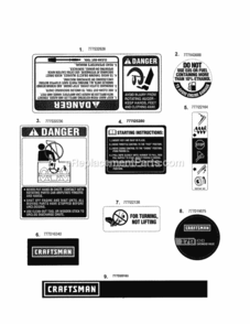 Page C Diagram and Parts List for 247881990  Craftsman Snow Blower