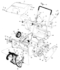 Main Frame Diagram and Parts List for 247882900  Craftsman Snow Blower