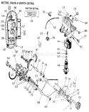 Motor, Drive & Switch Det... Diagram and Parts List for 247882902  Craftsman Snow Blower