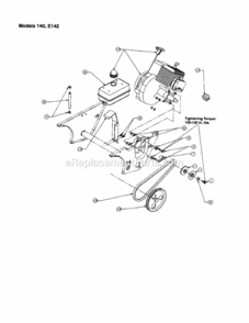 Page H Diagram and Parts List for 24788346  Craftsman Snow Blower