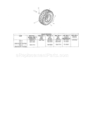 Part Location Diagram of 634-0166 MTD Wheel Assembly Complete