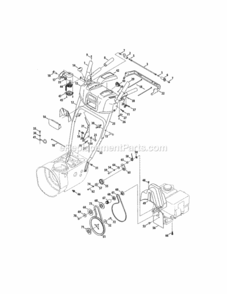 Page C Diagram and Parts List for 247883961  Craftsman Snow Blower