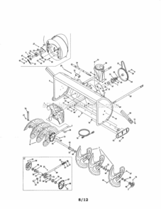 Page A Diagram and Parts List for 247883980  Craftsman Snow Blower