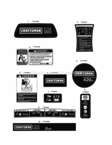 Page D Diagram and Parts List for 247883980  Craftsman Snow Blower