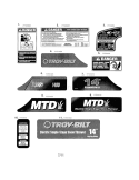 Decals Diagram and Parts List for 24788502  Craftsman Snow Blower