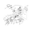 Engine / Starter / Pulley Diagram and Parts List for 247885500  Craftsman Snow Blower