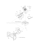 Engine/Heat Shield Diagram and Parts List for 247887001  Craftsman Snow Blower