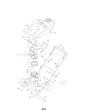Shroud / Lower Chute / Handle Diagram and Parts List for 247887040  Craftsman Snow Blower