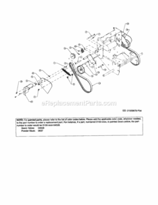 Part Location Diagram of 02005514 MTD Right Hand Outer Belt Cover