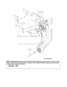 Page E Diagram and Parts List for 247887360  Craftsman Lawn Mower