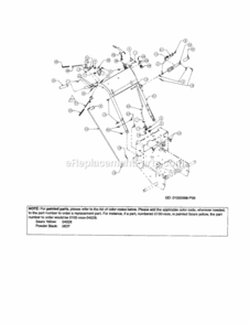 Part Location Diagram of 02002358 MTD Lever Assembly Control