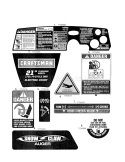 Decals Diagram and Parts List for 247887801  Craftsman Snow Blower