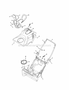 Page B Diagram and Parts List for 247887802  Craftsman Snow Blower