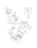 Chute / Handle / Cover Diagram and Parts List for 24788782  Craftsman Snow Blower