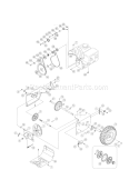 Drive Belt / Wheel Assembly Diagram and Parts List for 24788787  Craftsman Snow Blower