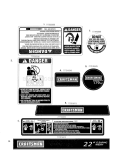 Decals Diagram and Parts List for 24788787  Craftsman Snow Blower