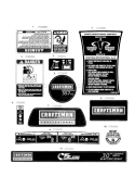 Decals Diagram and Parts List for 247888301  Craftsman Snow Blower