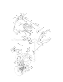 Handle / Lower Chute Diagram and Parts List for 24788846  Craftsman Snow Blower
