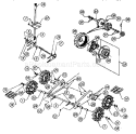 Wheel Assembly Diagram and Parts List for 247888500  Craftsman Snow Blower