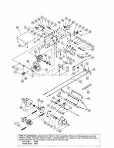 Page B Diagram and Parts List for 247888550  Craftsman Snow Blower