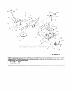 Page H Diagram and Parts List for 247889360  Craftsman Lawn Mower