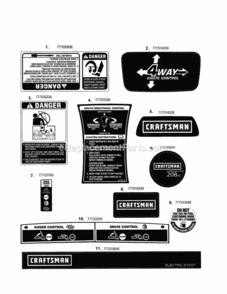 Page D Diagram and Parts List for 247889704  Craftsman Snow Blower