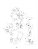 Lower Chute/Handles Diagram and Parts List for 24788970  Craftsman Snow Blower
