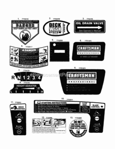 Page D Diagram and Parts List for 247889980  Craftsman Lawn Mower