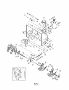Page A Diagram and Parts List for 247985360  Craftsman Snow Blower
