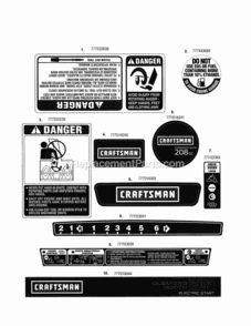 Page D Diagram and Parts List for 247985360  Craftsman Snow Blower