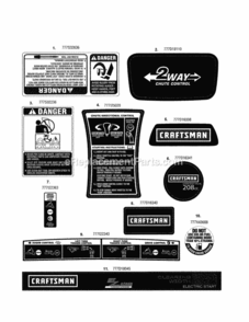 Page D Diagram and Parts List for 247985370  Craftsman Snow Blower