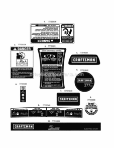 Page D Diagram and Parts List for 247985380  Craftsman Snow Blower