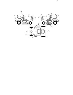 Decals Diagram and Parts List for 917273143  Craftsman Lawn Tractor