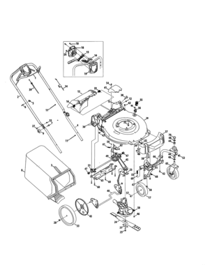 Part Location Diagram of 731-11064 MTD Cover-front caster