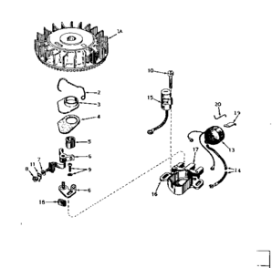 Magneto No. 610716 Diagram and Parts List for 143174022  Craftsman Engine