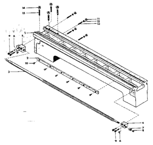 Lathe Bed Diagram and Parts List for 5492892  Craftsman Lathe