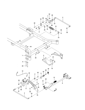 Mower Lift/deck Lift Diagram and Parts List for 917204170  Craftsman Engine
