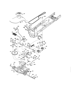 Ground Drive Diagram and Parts List for 917989240  Craftsman Lawn Tractor