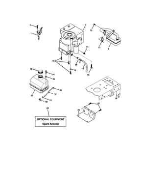 Engine Diagram and Parts List for 917272759  Craftsman Lawn Tractor