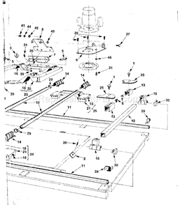 Decorout/Planer Diagram and Parts List for 25191DECOROUTFLANER  Craftsman Router