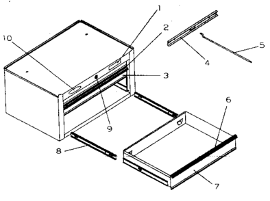 Cabinet Parts Diagram and Parts List for 706650302  Craftsman Tool Stand & Cart