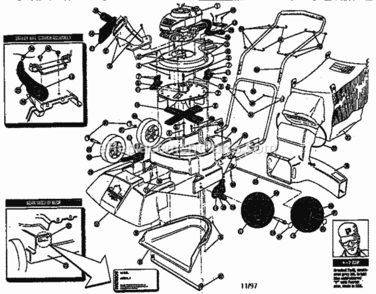 Page A Diagram and Parts List for 25277001  Craftsman Lawn Mower