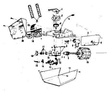Part Location Diagram of 41A2832 Craftsman Back panel